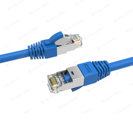Cable de conexión de parche Cat.6 U/FTP de 24 AWG con certificación UL, PVC de color azul, 1M